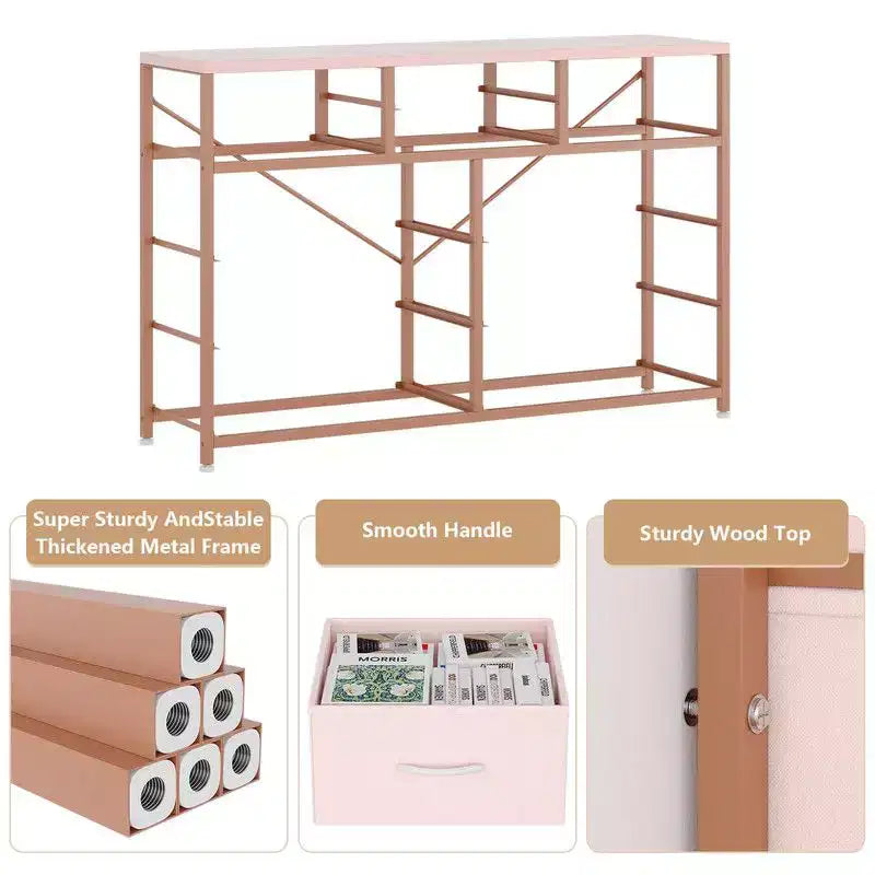 10 Drawers Fabric Dressers for Bedroom, Modern Chest of Drawers