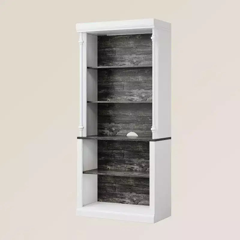 5-Tier Bookshelf with Adjustable Shelves and LED Light, Freestanding Display Cabinet for Collectibles, Bedroom, Living Room