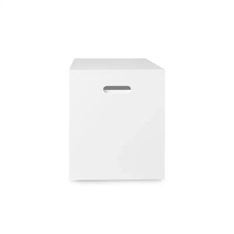 Kids Toy Chest with Pull-Out Storage Bins and Rolling Drawer, White