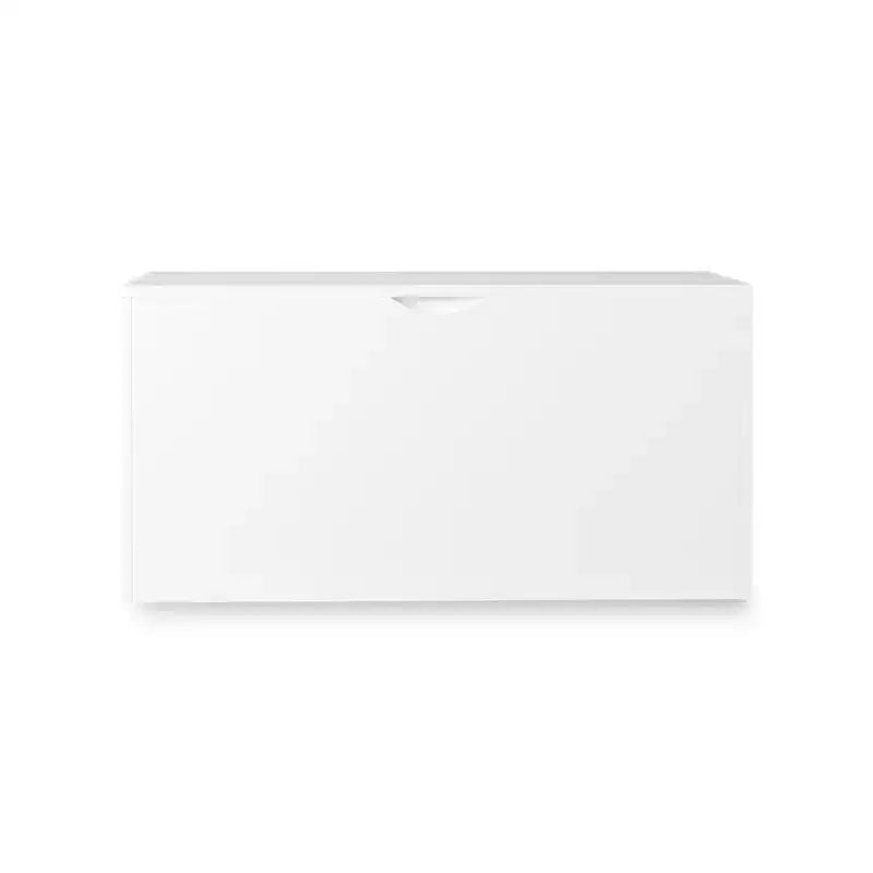 Kids Toy Chest with Pull-Out Storage Bins and Rolling Drawer, White