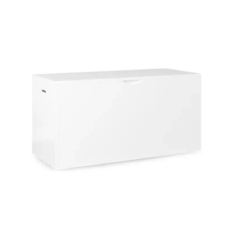 Kids Toy Chest with Pull-Out Storage Bins and Rolling Drawer, White