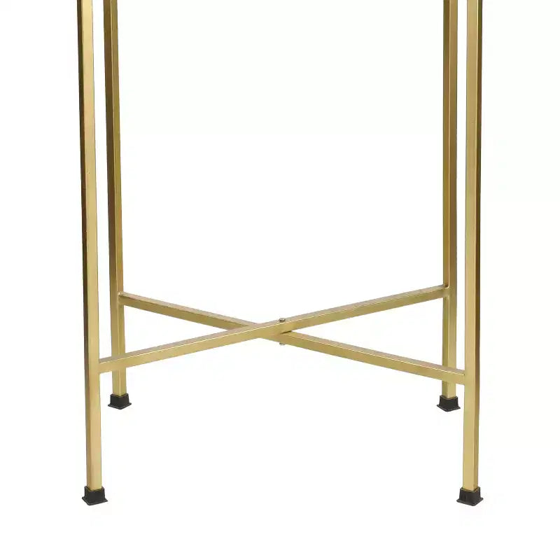26.25" Industrial Metal Foldable Rectangular End Table & Side Table with Removable Tray Top