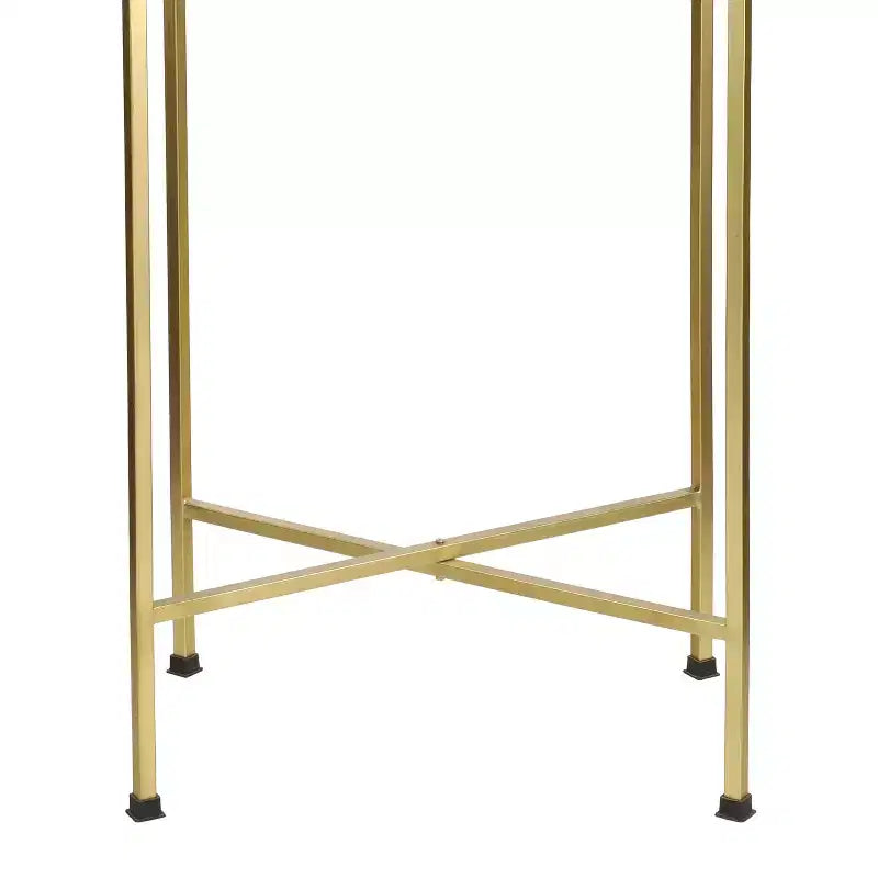 26.25" Industrial Metal Foldable Rectangular End Table & Side Table with Removable Tray Top