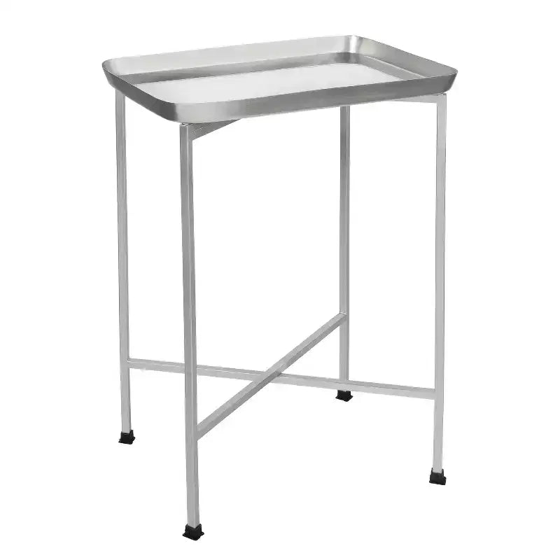 26.25" Industrial Metal Foldable Rectangular End Table & Side Table with Removable Tray Top