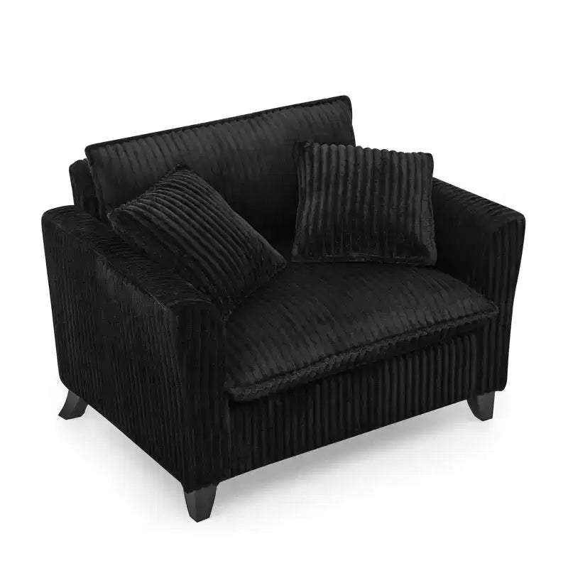Plush Single-Seater Armchair with Soft Cushion, Backrest & Armrests, for Living Room & Bedroom