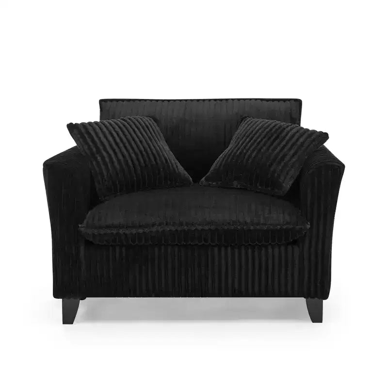 Plush Single-Seater Armchair with Soft Cushion, Backrest & Armrests, for Living Room & Bedroom