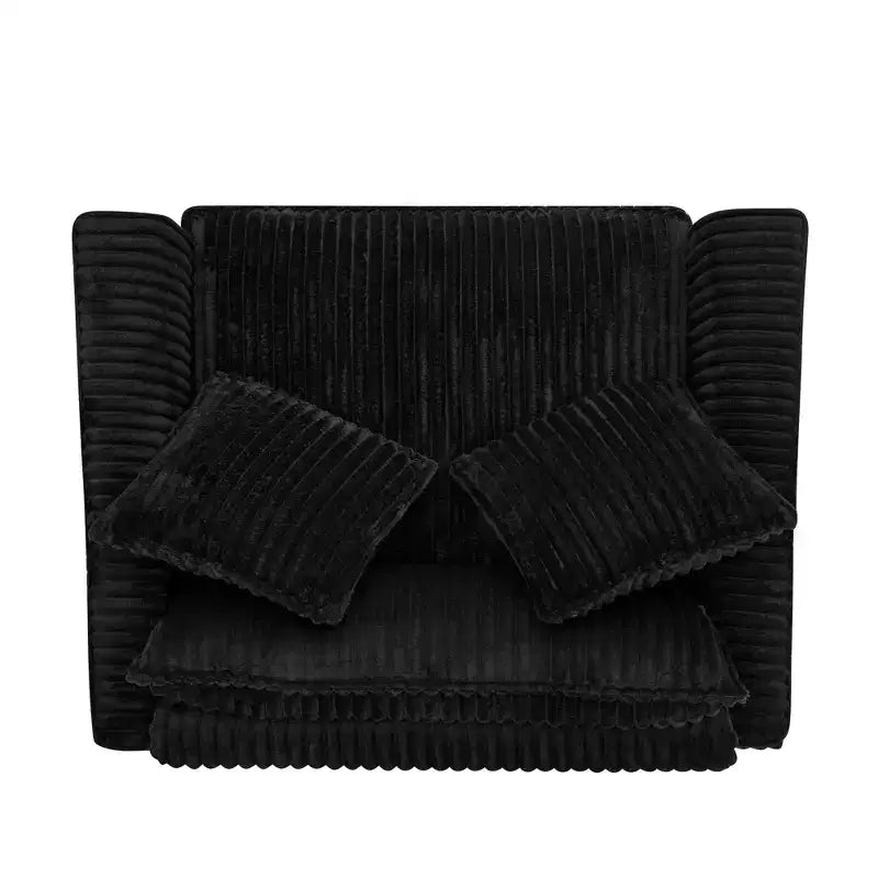 Plush Single-Seater Armchair with Soft Cushion, Backrest & Armrests, for Living Room & Bedroom
