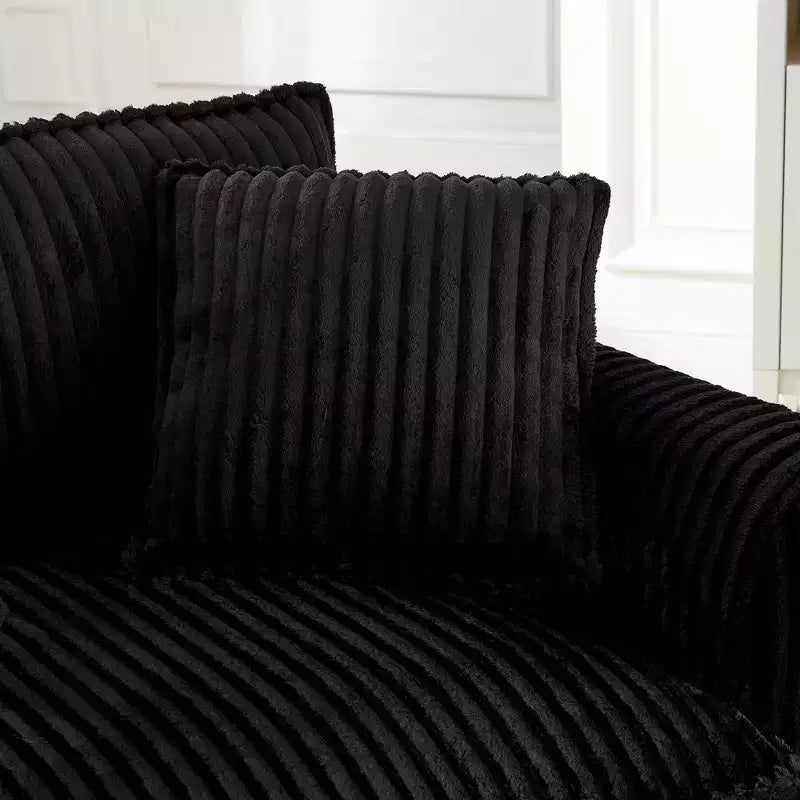 Plush Single-Seater Armchair with Soft Cushion, Backrest & Armrests, for Living Room & Bedroom