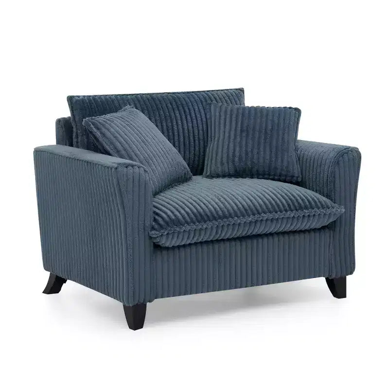 Plush Single-Seater Armchair with Soft Cushion, Backrest & Armrests, for Living Room & Bedroom