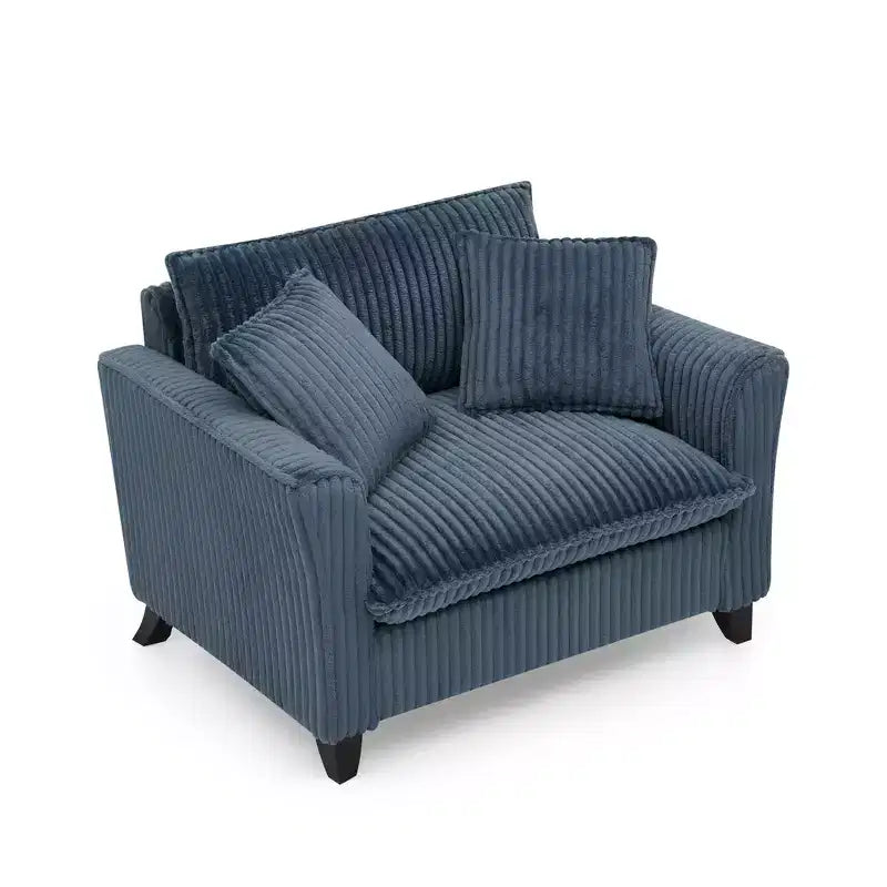 Plush Single-Seater Armchair with Soft Cushion, Backrest & Armrests, for Living Room & Bedroom