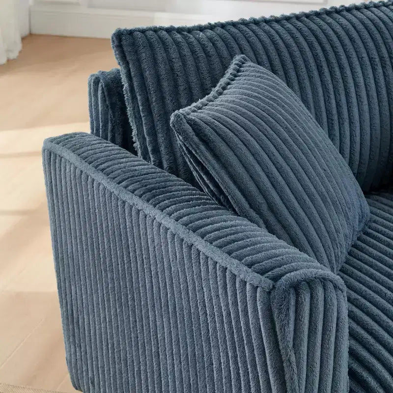 Plush Single-Seater Armchair with Soft Cushion, Backrest & Armrests, for Living Room & Bedroom