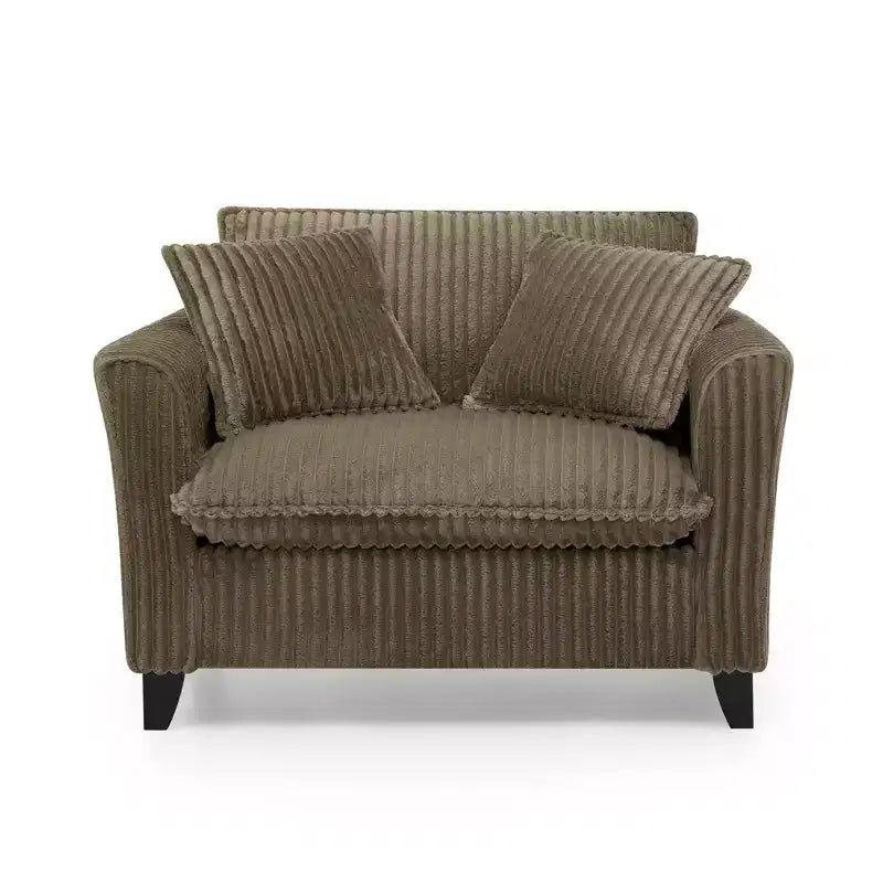 Plush Single-Seater Armchair with Soft Cushion, Backrest & Armrests, for Living Room & Bedroom