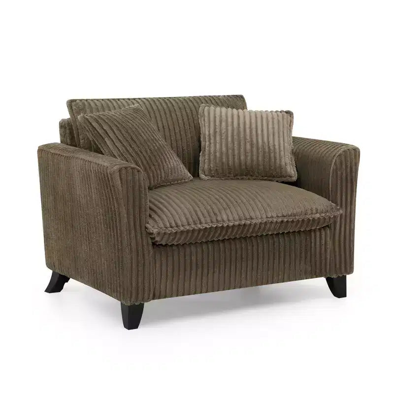 Plush Single-Seater Armchair with Soft Cushion, Backrest & Armrests, for Living Room & Bedroom