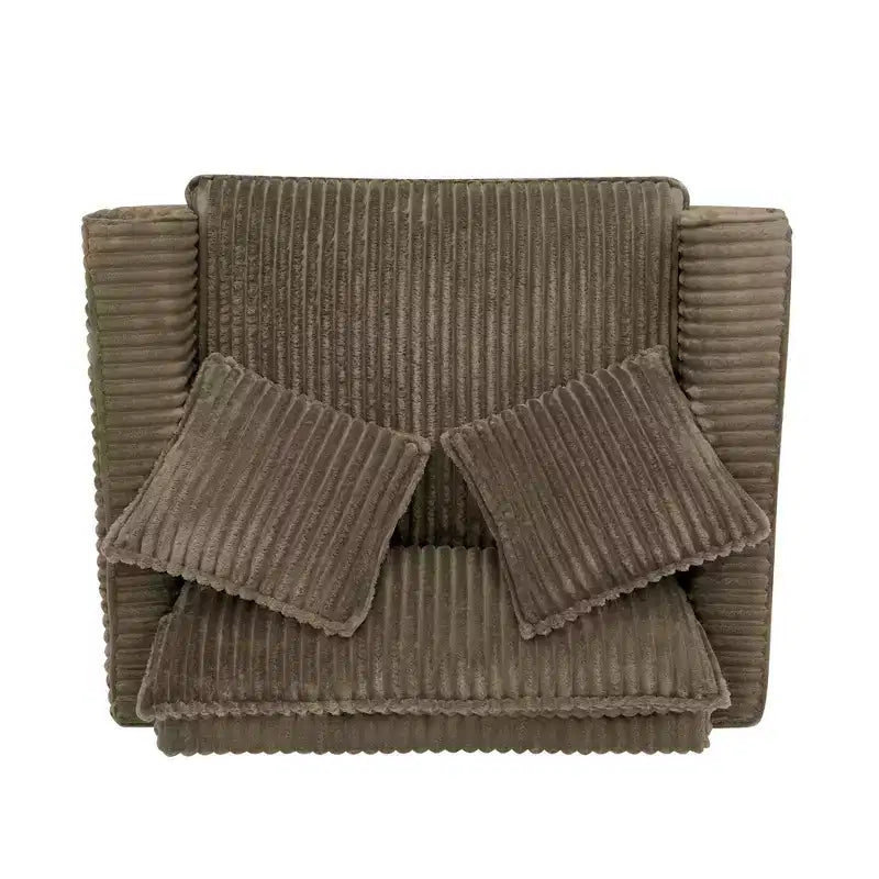 Plush Single-Seater Armchair with Soft Cushion, Backrest & Armrests, for Living Room & Bedroom