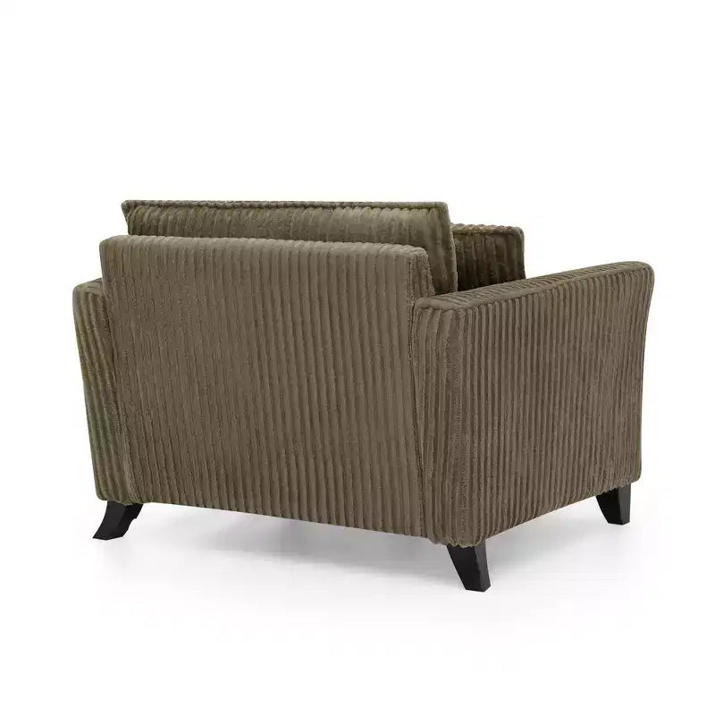 Plush Single-Seater Armchair with Soft Cushion, Backrest & Armrests, for Living Room & Bedroom
