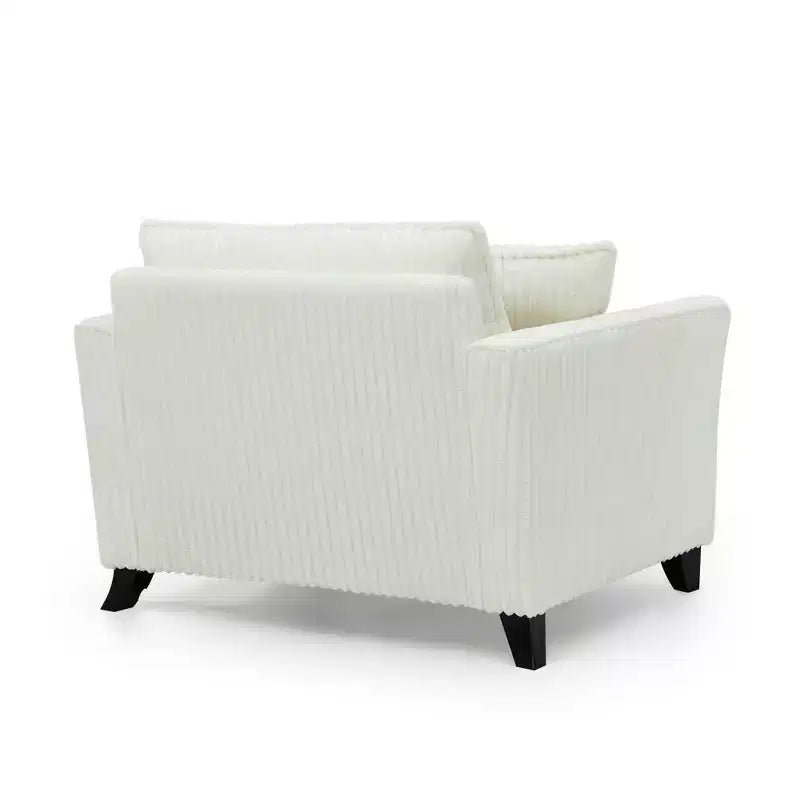 Plush Single-Seater Armchair with Soft Cushion, Backrest & Armrests, for Living Room & Bedroom