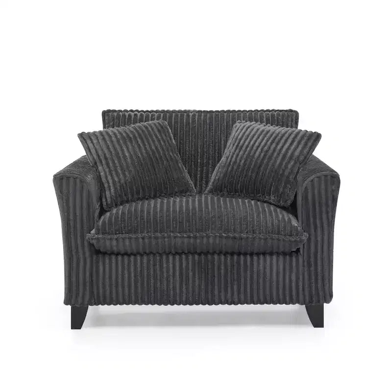 Plush Single-Seater Armchair with Soft Cushion, Backrest & Armrests, for Living Room & Bedroom
