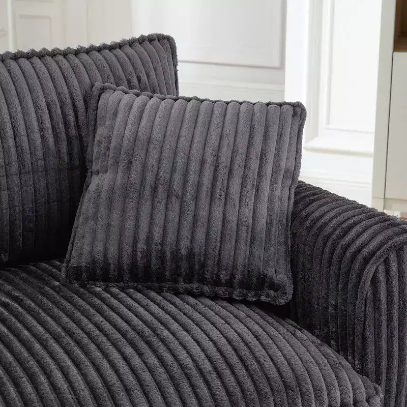 Plush Single-Seater Armchair with Soft Cushion, Backrest & Armrests, for Living Room & Bedroom