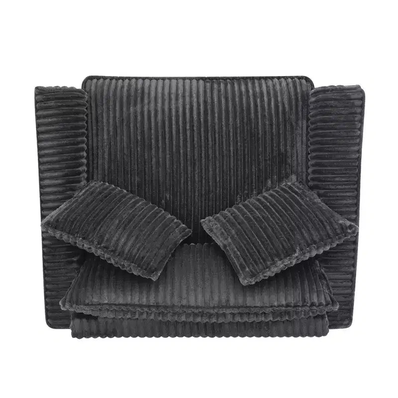 Plush Single-Seater Armchair with Soft Cushion, Backrest & Armrests, for Living Room & Bedroom