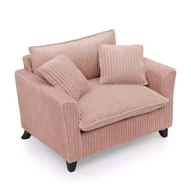 Plush Single-Seater Armchair with Soft Cushion, Backrest & Armrests, for Living Room & Bedroom