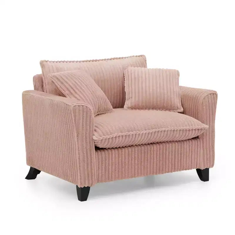 Plush Single-Seater Armchair with Soft Cushion, Backrest & Armrests, for Living Room & Bedroom