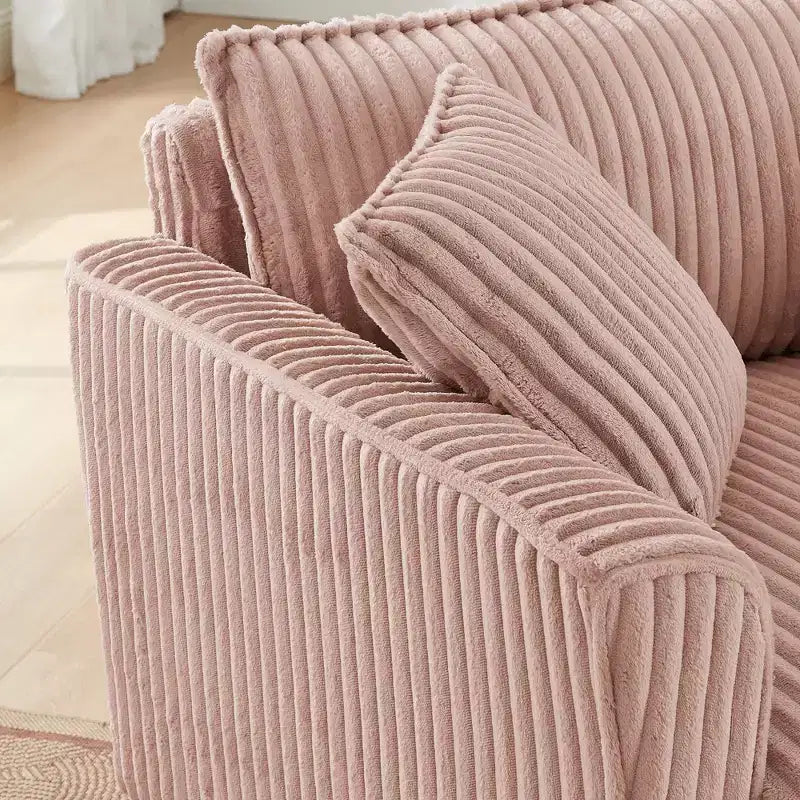 Plush Single-Seater Armchair with Soft Cushion, Backrest & Armrests, for Living Room & Bedroom