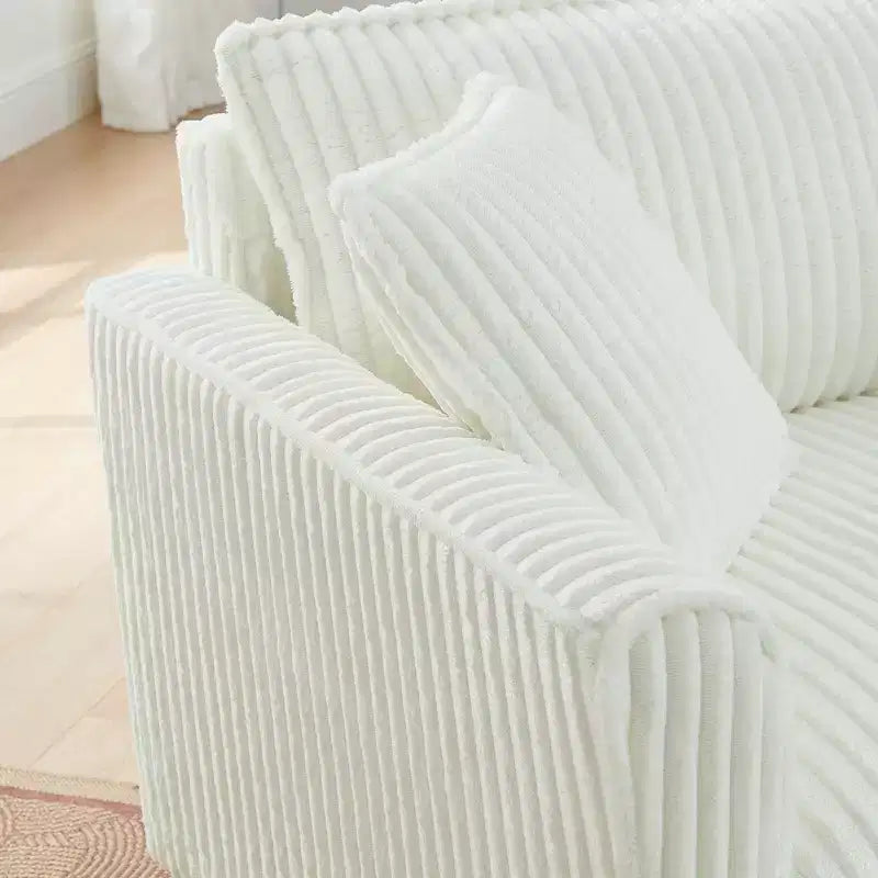 Plush Single-Seater Armchair with Soft Cushion, Backrest & Armrests, for Living Room & Bedroom