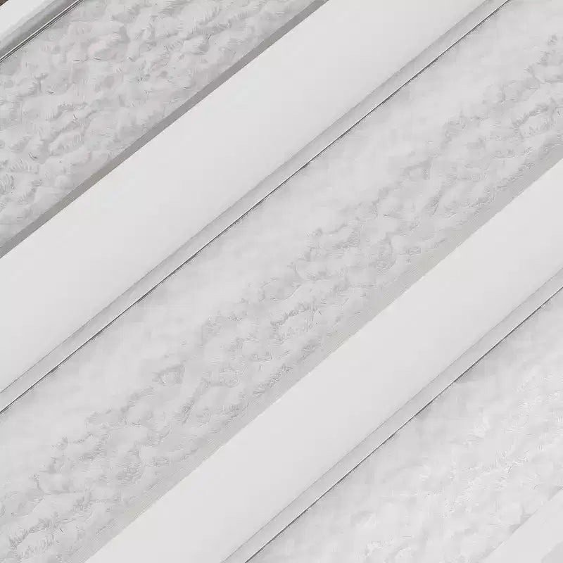 White Multi-Layer Bar Cabinet Wine Cabinet with Wave-Patterned Glass Countertop, Tiered Design, Ambient Lighting