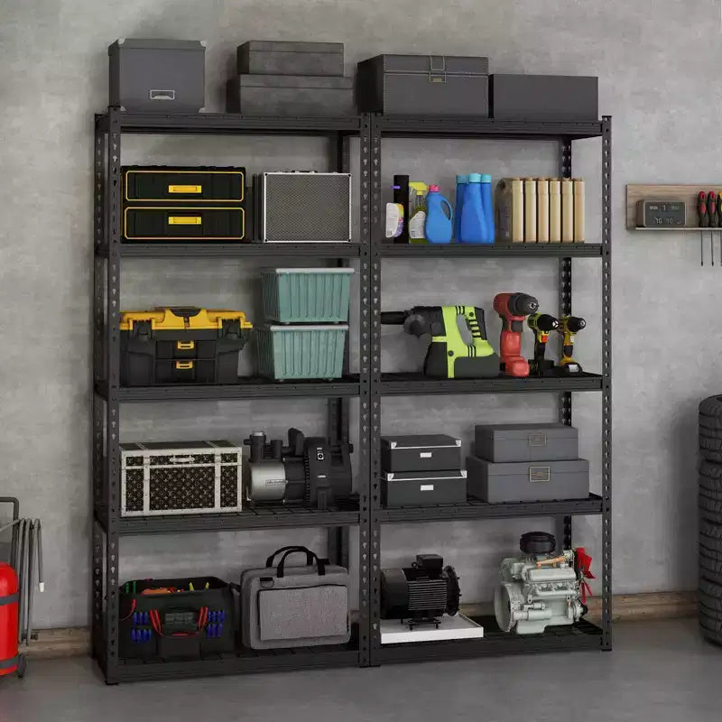 5-Tier Heavy Duty Storage Shelf with Anti-Tipping Device, Utility Rack