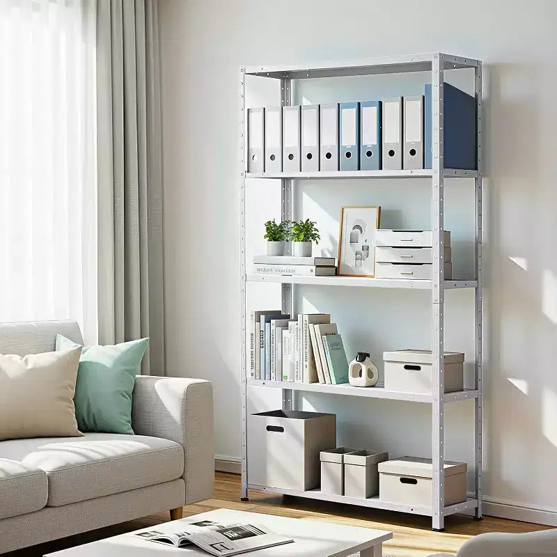 5 Tier Heavy Duty Steel Shelving Unit, 500 lbs Capacity Garage Storage Shelves with Adjustable Height, Metal Shelves,Industrial Shelves