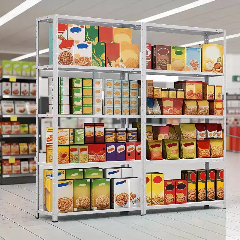 5 Tier Heavy Duty Steel Shelving Unit, 500 lbs Capacity Garage Storage Shelves with Adjustable Height, Metal Shelves,Industrial Shelves