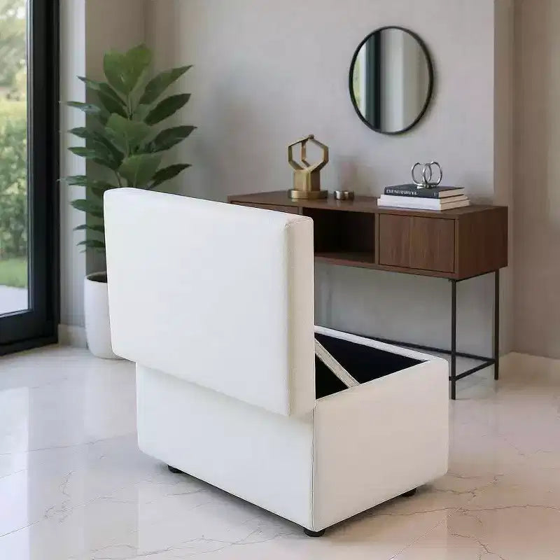 Multi-Functional Storage Stool, Seating & Storage in One, for Living Room, Entryway