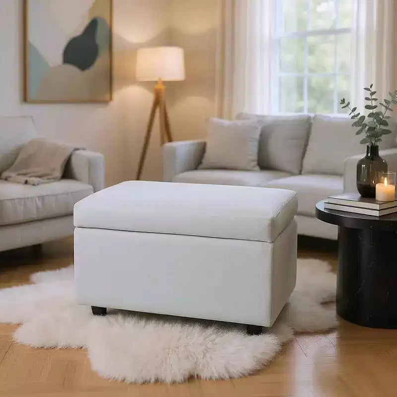 Multi-Functional Storage Stool, Seating & Storage in One, for Living Room, Entryway