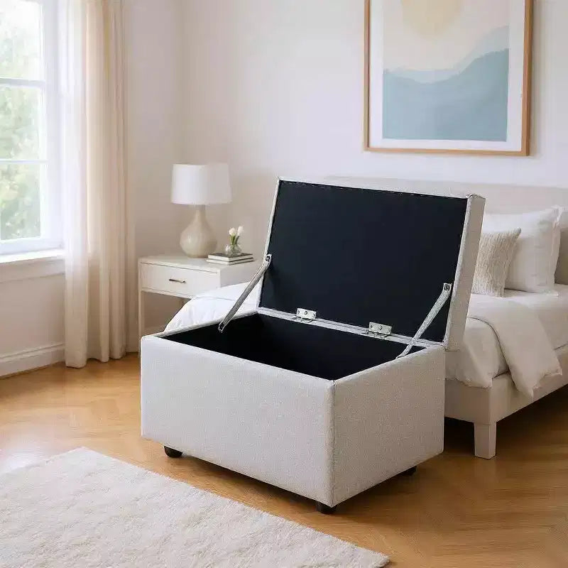 Multi-Functional Storage Stool, Seating & Storage in One, for Living Room, Entryway