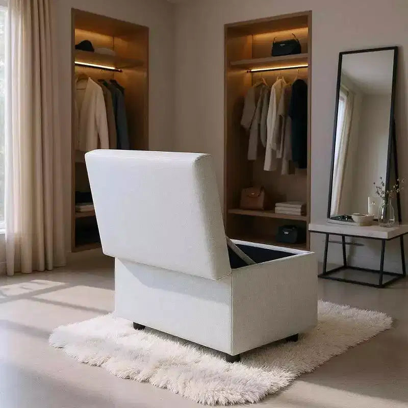Multi-Functional Storage Stool, Seating & Storage in One, for Living Room, Entryway