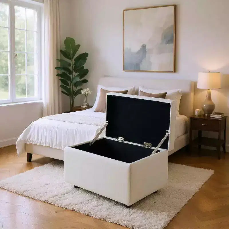 Multi-Functional Storage Stool, Seating & Storage in One, for Living Room, Entryway