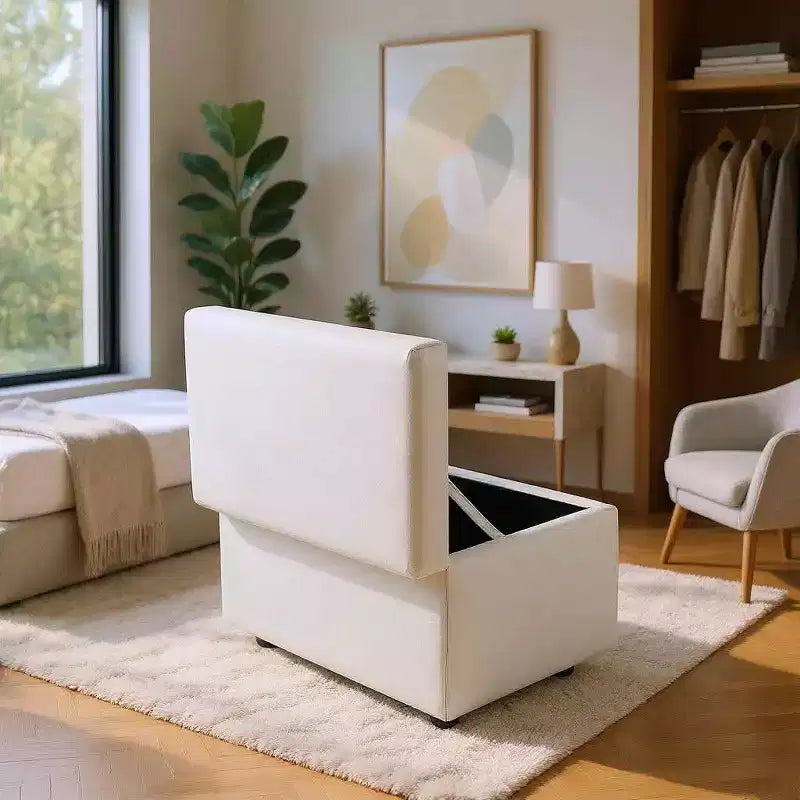 Multi-Functional Storage Stool, Seating & Storage in One, for Living Room, Entryway