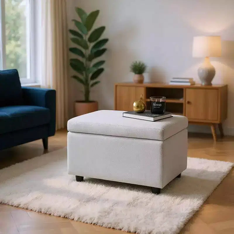 Multi-Functional Storage Stool, Seating & Storage in One, for Living Room, Entryway