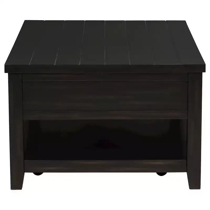 2-Drawer Rectangular Coffee Table, Distressed Java Finish