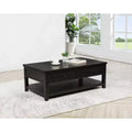 2-Drawer Rectangular Coffee Table, Distressed Java Finish