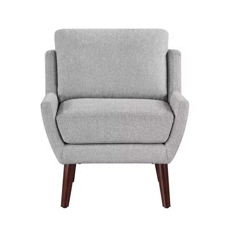 Accent Lounge Armchair with Chenille Upholstery, Reversible Cushion, Solid Wood Legs, for Living Room, Bedroom, Office