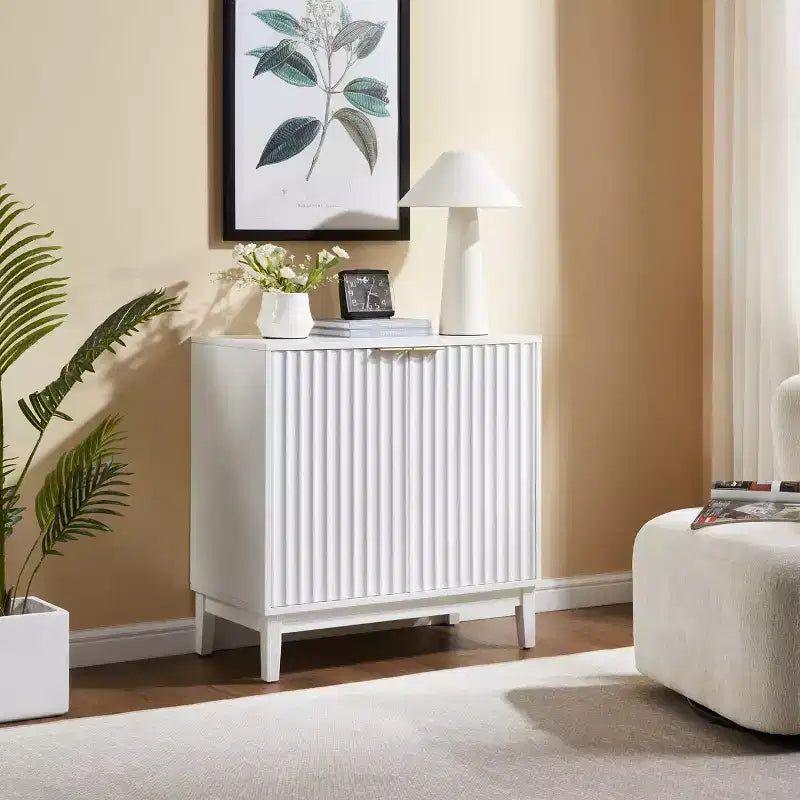 Small Accent Sideboard Cabinet, Compact Storage Cabinet for Kitchen, Dining Room, or Living Room