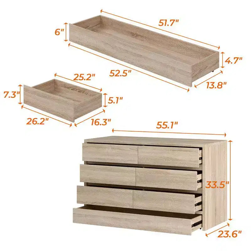Rolling Storage Cabinet, 9-Drawer with Flip-Top Hidden Compartments & Foot-Activated Drawer, Living Room Organizer Dresser