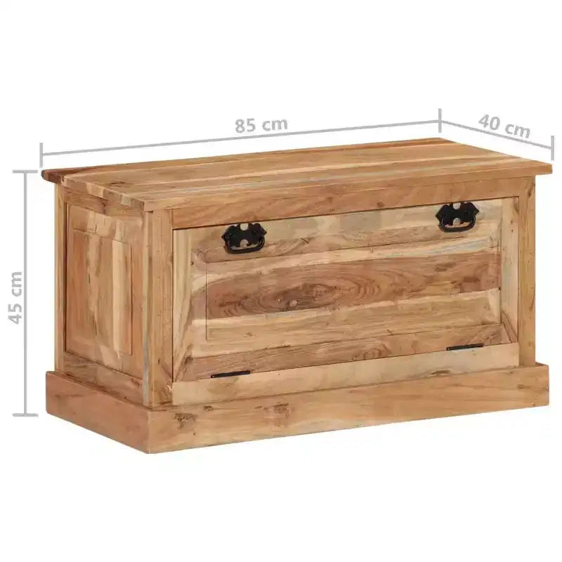 Shoe Storage Bench, Natural Solid Acacia Wood