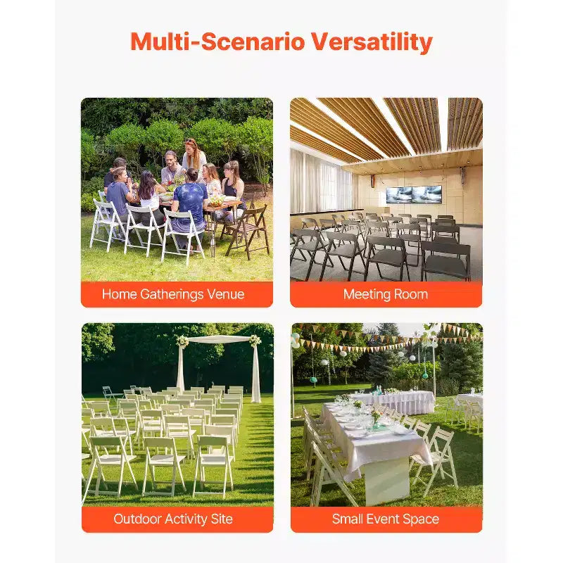 Folding Chair Rack, 500 LBS Capacity, Heavy-Duty Chair Cart for 60 Chairs, Metal Storage Dolly with Swivel Casters, Matte Black